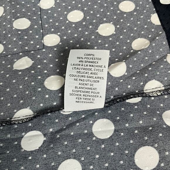 Something Navy Navy Blue & White Polka Dot Satin Pajama Robe – Size Small - Picture 8 of 10